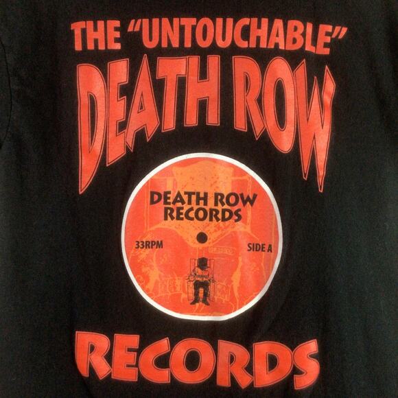 The Untouchable Death Row Records T Shirt Black Red Medium - Picture 2 of 4